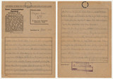 Brief von Margarete Buber-Neumann ihre Mutter, Vorder- und Rückseite