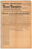Newspaper article by Hans Vogel in Neuer Vorwärts 