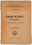Cover of Fritz Neumark's publication Umumi iktisat teorisi